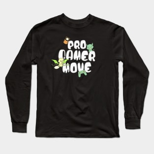 Pro gamer move print with cute monsters! Long Sleeve T-Shirt